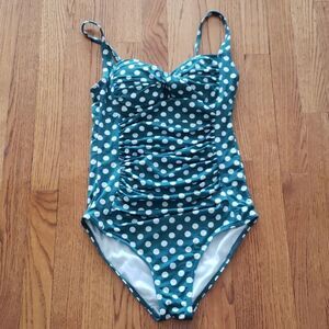 One piece polka dot swimsuit